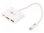 Adapter | HDMI 2.0,USB 3.0 | 0.15m | white | 4K,UHD 2160p | 60W