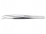 Tweezers: curved | 115mm | for precision works,SMD
