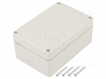 Enclosure: multipurpose | X: 70mm | Y: 105mm | Z: 45mm | ABS | light grey