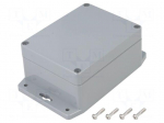 Enclosure: multipurpose | X: 90mm | Y: 115mm | Z: 55mm | ABS | light grey