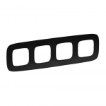 Plate Valena Allure - 4 gang - matt black