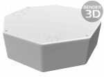 Enclosure: multipurpose | X: 133mm | Y: 133mm | Z: 39mm | 1590 | aluminium