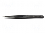 Tweezers | Blade tip shape: sharp | Tweezers len: 120mm | ESD