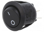 ROCKER | DPST | Pos: 2 | ON-OFF | 10A/28VDC | black | none | RA | Body: black