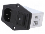 Connector: AC supply | socket | male | power supply | Inom: 10A | 250VAC