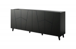 ETNA chest of drawers 200x42x82 black matt