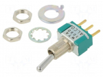 Switch: toggle | Pos: 2 | SPDT | ON-ON | 3A/250VAC | 4A/28VDC | MT | UL94V-0