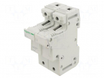 Fuse base | 14x51mm | for DIN rail mounting | 50A | Poles: 1+N