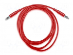 Test lead | 6.5A | banana plug 4mm,both sides | non-insulated | red