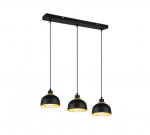 Trio Punch piekarama lampa 3-pc E27 matt black brushed steel R30813032 4017807537468