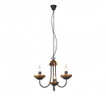Trio-Lighting Livia chandelier 3-pc E14 matt black/gold lustra