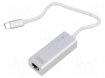 USB to Ethernet adapter | RJ45 socket,USB C plug | USB 3.0 | white