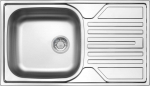 1-bowl steel sink with drainer - drain 3.5"