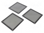 Filter | &Oslash;140mm | plastic | 3pcs | black | Mounting: magnet,screws