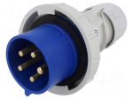 Connector: AC supply 3-phase | plug | male | 32A | 250VAC | Shark | IP67