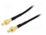 Cable | 0.5m | SMB male,both sides | shielded | PTFE | black | straight