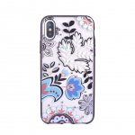 Back panel cover Devia Apple iPhone X Crystal Bloosom case Silver