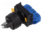 Switch: rotary | 22mm | Stabl.pos: 2 | NO | black | none | IP65 | prominent