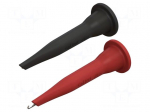 Clip-on probe | hook type | 3A | black,red | 8kV | 2pcs.