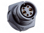 Connector: circular | 5A | 300V | socket,plug | PIN: 6 | IP67 | straight