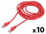 Patch cord | U/UTP | Cat: 6 | RJ45 plug,both sides | stranded | CCA | 3m
