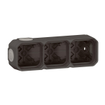 PLEXO 3 GANG BOX HORIZONTAL AND VERTICAL - ANTHRACITE
