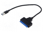 USB to SATA adapter | SATA plug,USB A plug | 0.25m | PnP | 5Gbps
