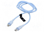 Cable | USB 2.0 | USB A plug x2,USB C plug | nickel plated | 1m | PVC