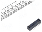 Connector: pin strips | socket | female | PIN: 18 | vertical | SMT | 2mm