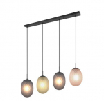 Trio Facette piekarama lampa 4-pc E27 matt black/multicolor brushed steel 364200417 4017807616842