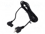 Cable | 3x1mm2 | CEE 7/7 (E/F) plug,IEC C13 female angled right