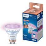 Philips Smart WiZ 50W GU10 gudrā LED spuldze  GLASS 2200-6500K RGB  929003772321 8720169296800