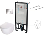 6-in-1 concealed toilet set