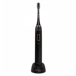 Shona Pro Electric IPX7 Sonic Tooth Brush with 5 modes / 3x Speed + travel case (2 heads included) Black