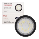 PNI D-Light 2200 LED lamp High Bay type, 200W, 27000lm, round 32 cm, 6500K, 230 V power supply, IP65, for industrial lighting in high-height spaces