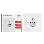 PNI WP101 simple built-in socket with glass frame, 16A, 3700W, 230V
