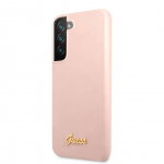 Back panel cover Guess - Samsung S22 Plus Silicone Metal Logo Case Pink