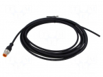 Cable: for sensors/automation | M12 | PIN: 4 | straight | 5m | plug | 4A