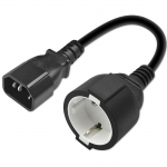 Qoltec Adapter IEC 320 C14/ SCHUKO 0.15M | 3x1.5mm2