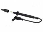 Test lead | 36A | probe tip,banana plug 4mm | Len: 1m | black | &Oslash;: 4mm