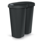 T&ouml;&ouml;riistad ja m&otilde;&otilde;teseadmed // Uued tooted t&ouml;&ouml;riistade, tarvikute kategoorias // Kosz na śmieci Compacta R Duo, Czarny recykling, pojemność 40L, Jedna komora, Dwie pokrywki, NDRF40-S411