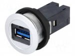 USB socket | 22mm | har-port | -25&divide;70&deg;C | &Oslash;22.3mm | IP20 | Colour: silver