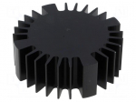 Heatsink | LED | &Oslash;: 70mm | H: 25mm | Colour: black