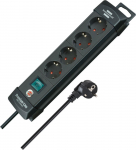 Brennenstuhl Pagarinātājs Premium-Line 1,8m 4rozetes ar slēdzi 3G1,5 melns 1951140100
