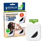 Ultrasonic Defend - mice & rats, max. 90m&sup2;, 3 pcs