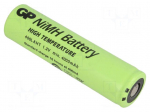 Re-battery: Ni-MH | 7/5A | 1.2V | 4000mAh | &Oslash;18.3x70mm | 400mA | -20&divide;70&deg;C