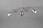 Trio Nancy spotlight 3-pc GU10 brushed steel gaismeklis R86263007 4017807656985