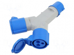 Power splitter | IEC 60309 2P+E socket,IEC 60309 2P+E plug