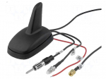 Antenna | SHARK | AM,FM,GPS,GSM | DIN,FME-A,SMA-A | black | 12VDC