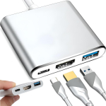 S&uuml;learvutid, s&uuml;learvutid, tarvikud // S&uuml;learvuti tarvikud // Przejści&oacute;wka adapter 3w1 usb-c 4k hdmi hub usb 3.0 -e379